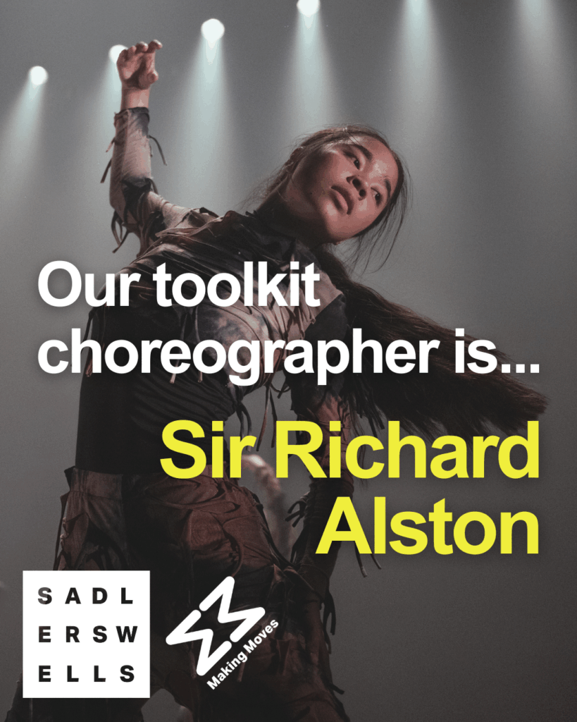 A graphic saying our toolkit choreographer is Sir Richard Alston